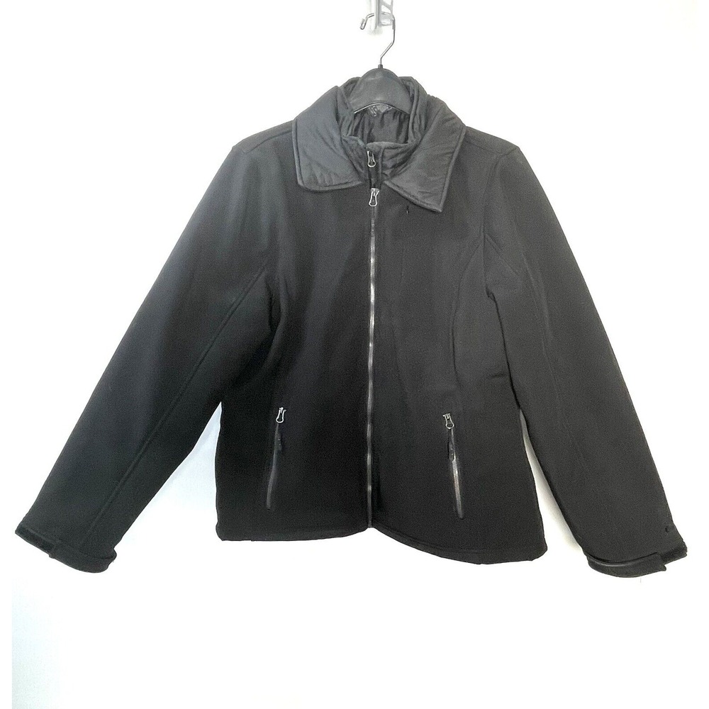 CB Sports Womens Coat Size Extra Large Black Double Layered Coat